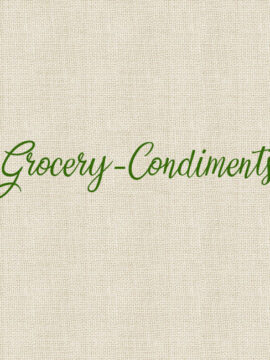 Grocery - Condiments